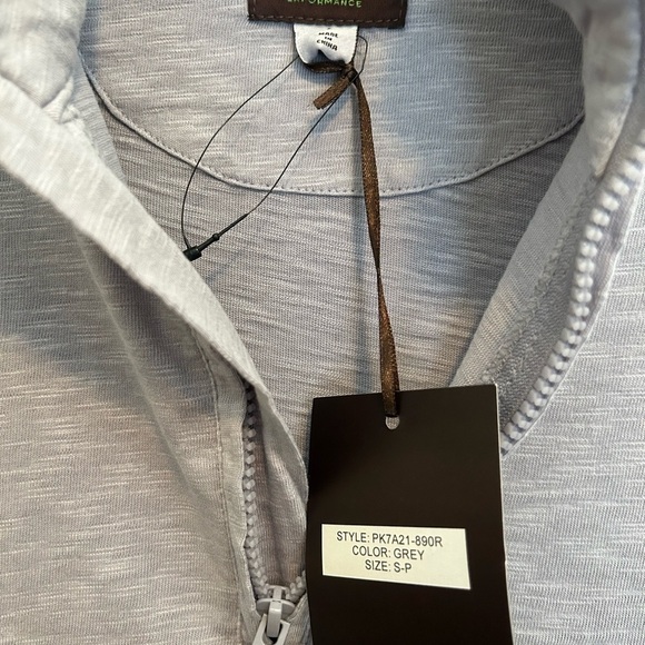 THOMAS Dean GREY 1/4 ZIP SLUB PERFORMANCE KNIT - Picture 11 of 12